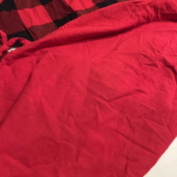 Meriwood Red & Black Buffalo Plaid Christmas Tree Skirt  48" round NIP - Picture 6 of 6